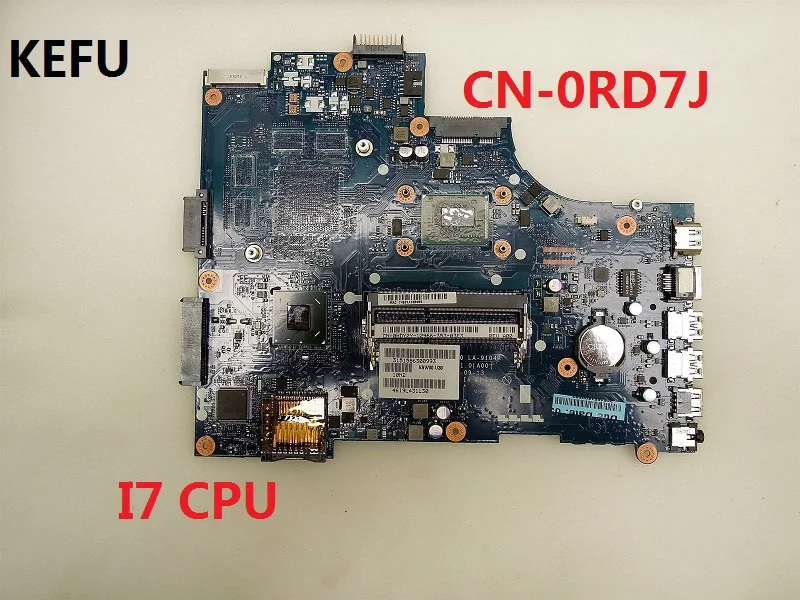 Kefu Cn 0rd7jc For Dell For Inspiron 3521 5521 Laptop Motherboard La 9104p I7 3537u Ddr3 100 Working July