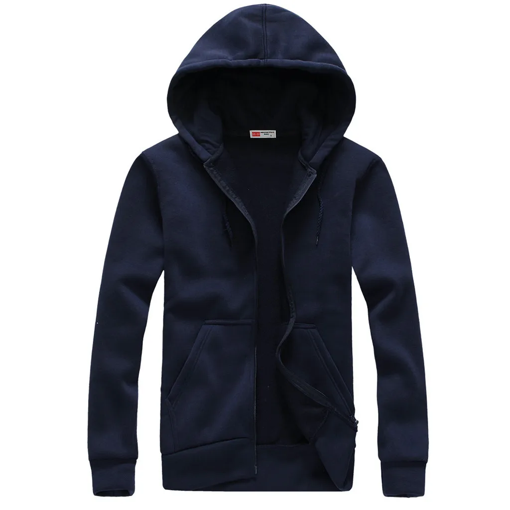 Manview куртки Горячие пальто Модные Мужские Простые Модные с длинными рукавами с капюшоном кардиган свитер верхняя одежда Высокое качество 9708 - Цвет: Navy
