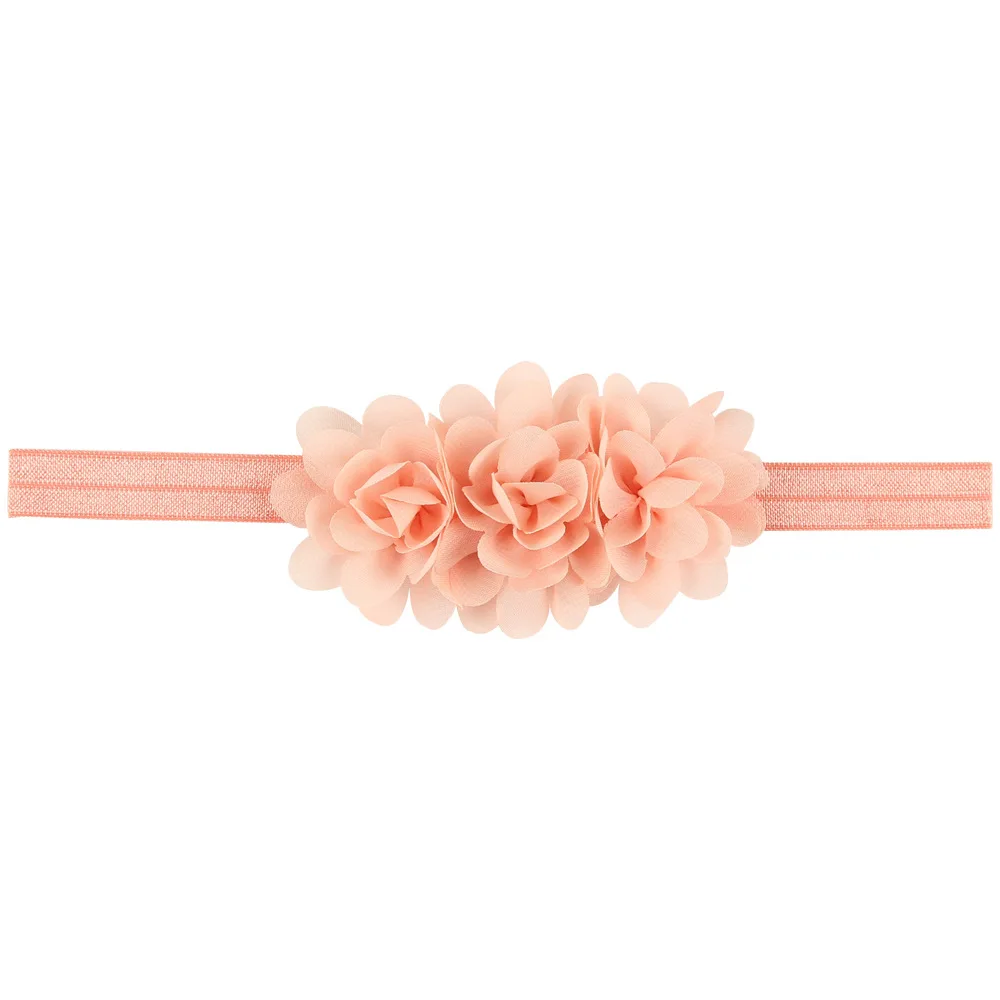 Chiffon Flower baby girl headband Infant hair accessories Tie bow newborn Headwear tiara headwrap Gift Toddlers bandage Ribbon crochet baby accessories Baby Accessories