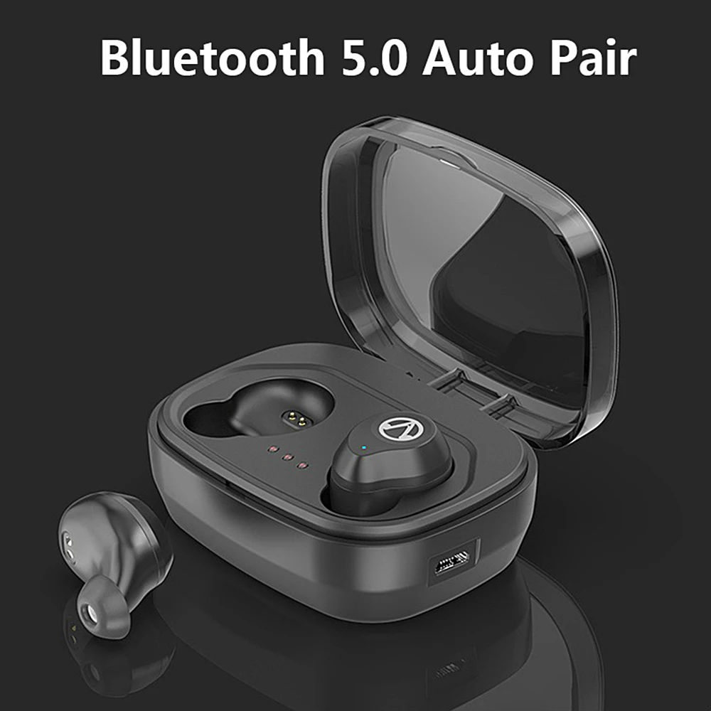 

TWS Wireless Earphones Bluetooth 5.0 Headsets IPX7 Waterproof True Twins Earbuds with Power Case In Ear Headsets for Phones