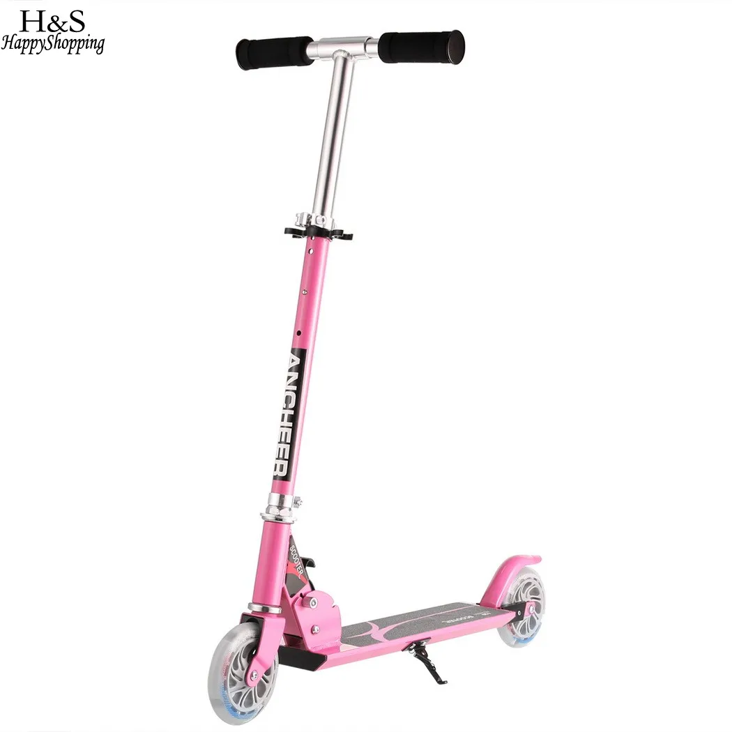 

Brand New Kick Scooter Foldable Adjustable Height Children's Scooter 2-Wheel Stroller with LED Light Wheels Trottinette