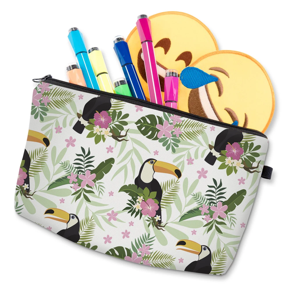 Deanfun 3D сумочка-косметичка с принтом птица и цветок женская сумка для путешествий Органайзер для макияжа 50918