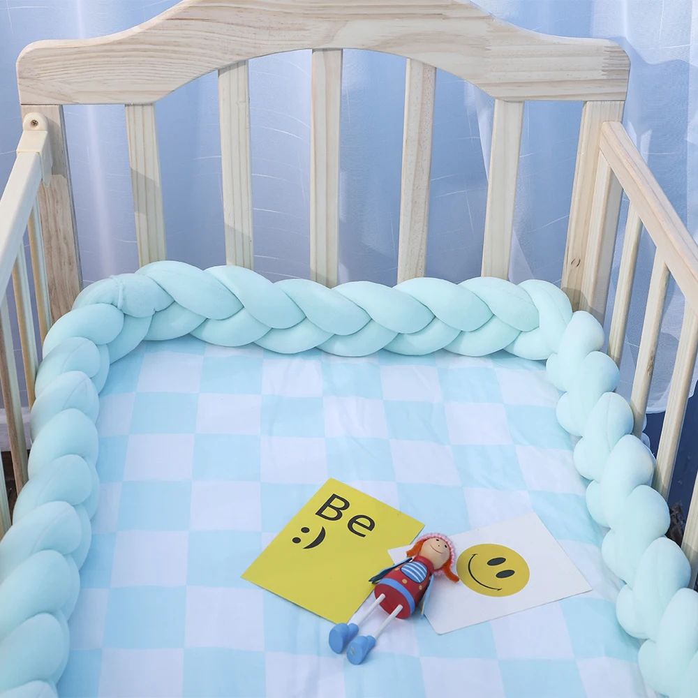 

1M /2M Customized Baby Bumper Pure Pillow Cushion Bumper For Newborn Infant Crib Protector Cot Bumper Baby Room Decor