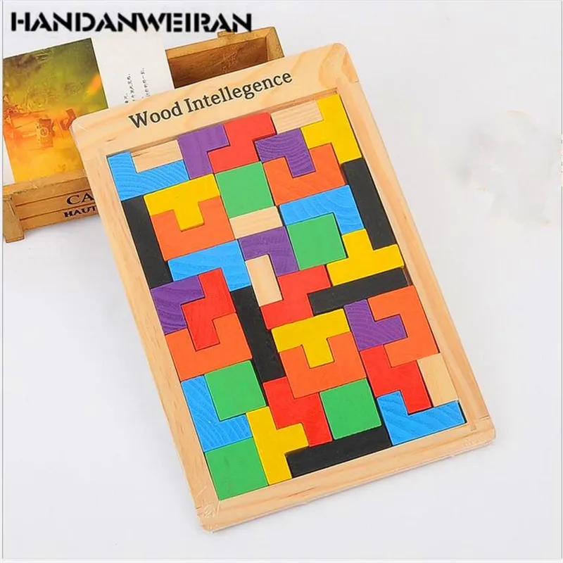 

2019 NEW High quality 3D puzzle toy Russian square game building parent-child game toy suit for children