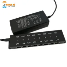 8 портов пассивный инжектор Мощность over Ethernet наборная панель POE 48 Вольт 60 Вт источник питания