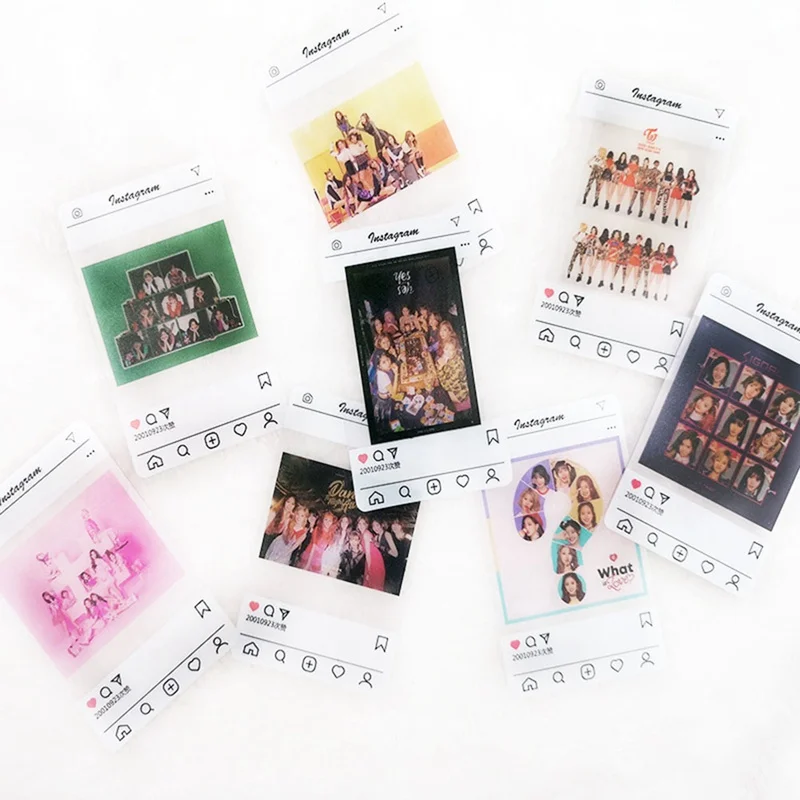 

Kpop Twice PVC Plastic Transparent Photo Card New Album Photocard Fans Gift Child Collection