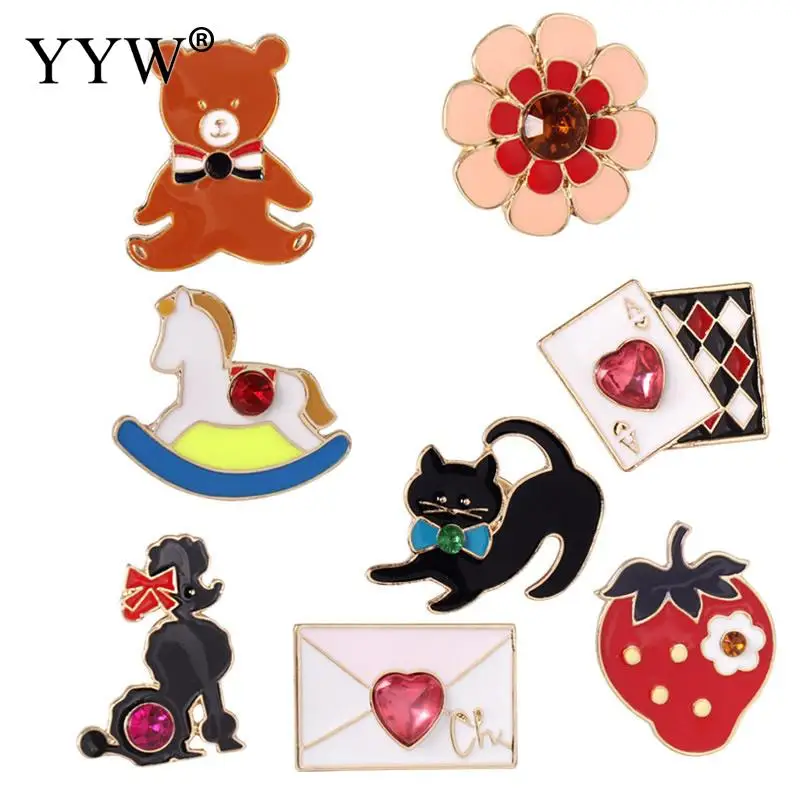 Cartoon Brooch Pin Enamel Cute Animal Brooch Pins Shirt Lapel Pin