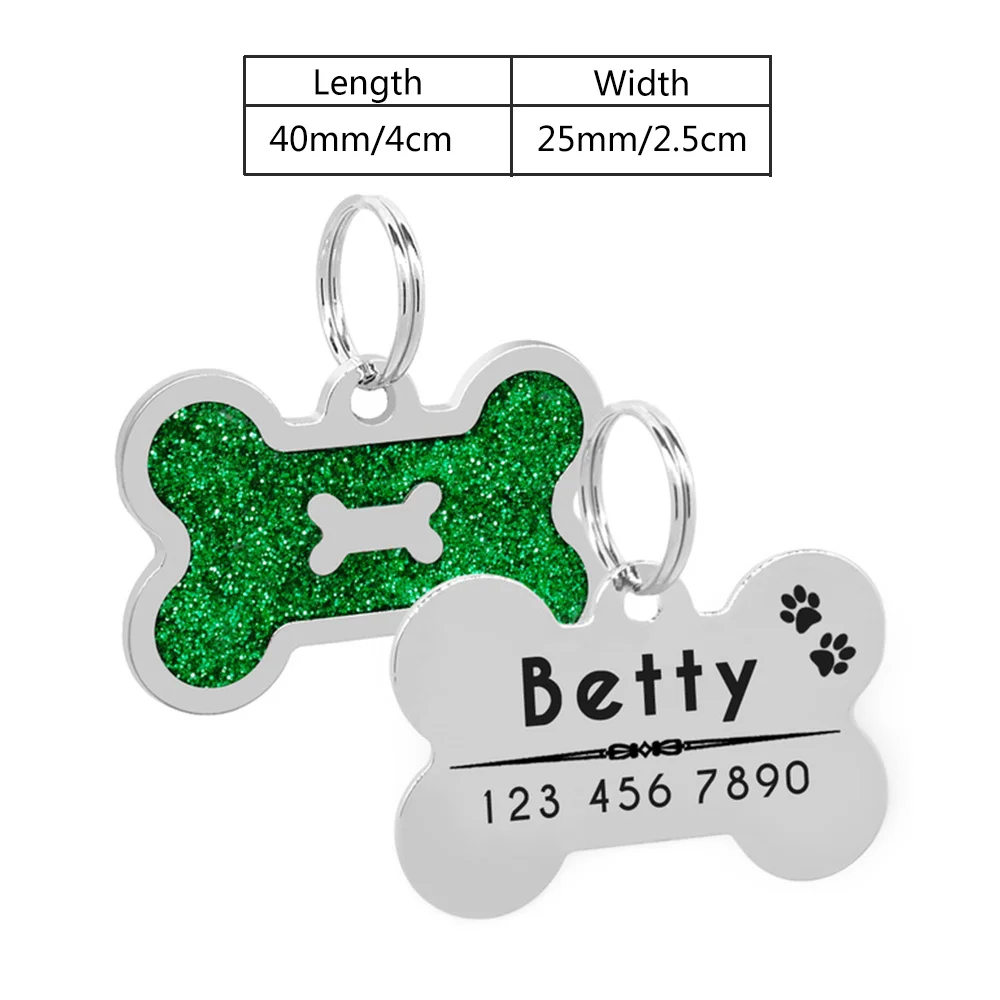 Personalized Dog ID Tags Engraved Metal Tag for Small Dogs Name Collar for Cat Puppy Pet Accessories Customized Name Tags 