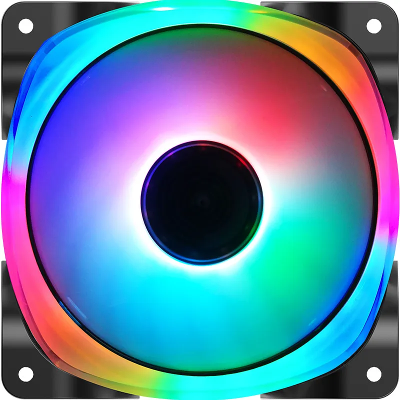 JONSBO RGB вентилятор 120 мм PC чехол Вентилятор Cooler двойными бортами Glow хрустальный светильник 3PIN+ большой 4D Питание материнская плата 12V 4PIN AURA SYNC - Цвет лезвия: Colorful
