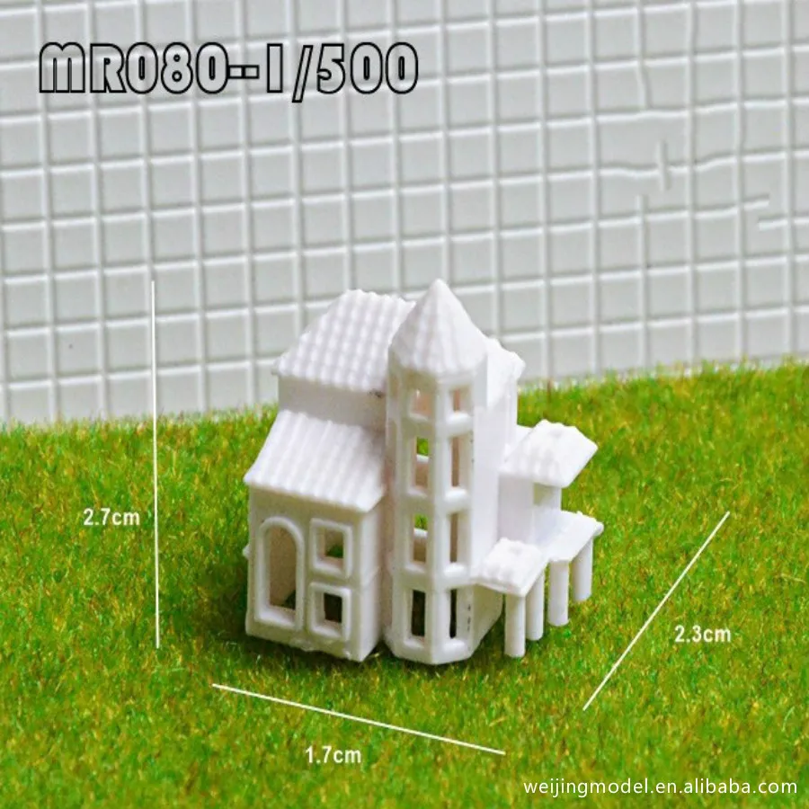 10 шт./лот 1:300 1:400 1:500 Масштаб белый дом для Хо поезда Макет фантазия миниатюры модель
