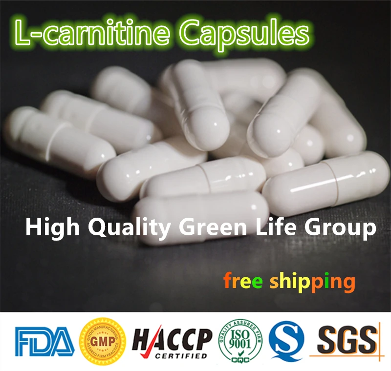 GMP Certified 500pcs L carnitine Capsules 99% Diet Pills Fat Burner DietWeight Loss Detox Slim Free shipping
