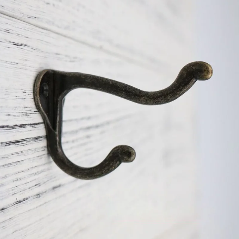 5x Vintage Bronze Wall Hook Coat Bag Hat Hanger Robe Hooks Wall Hanging