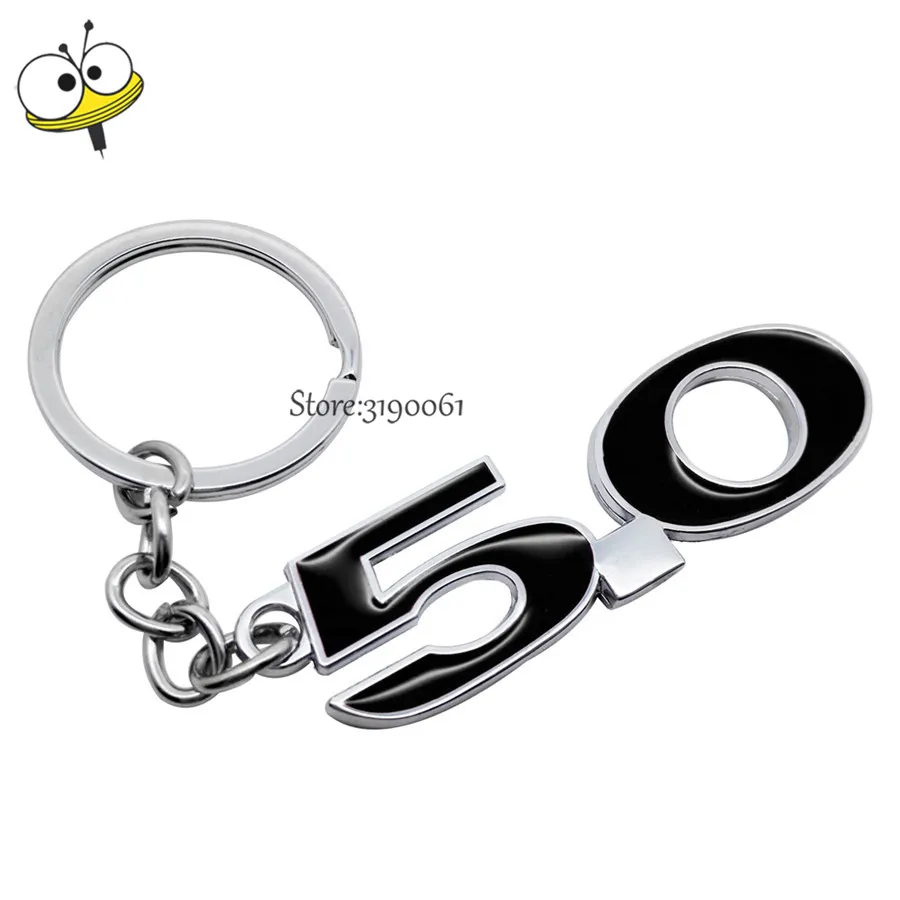 

Creative Car Styling Metal 5.0 Logo Key Chain For Chevrolet Toyota Honda Ford Volkswagen Opel KIA Hyundai Keyring Key Holder