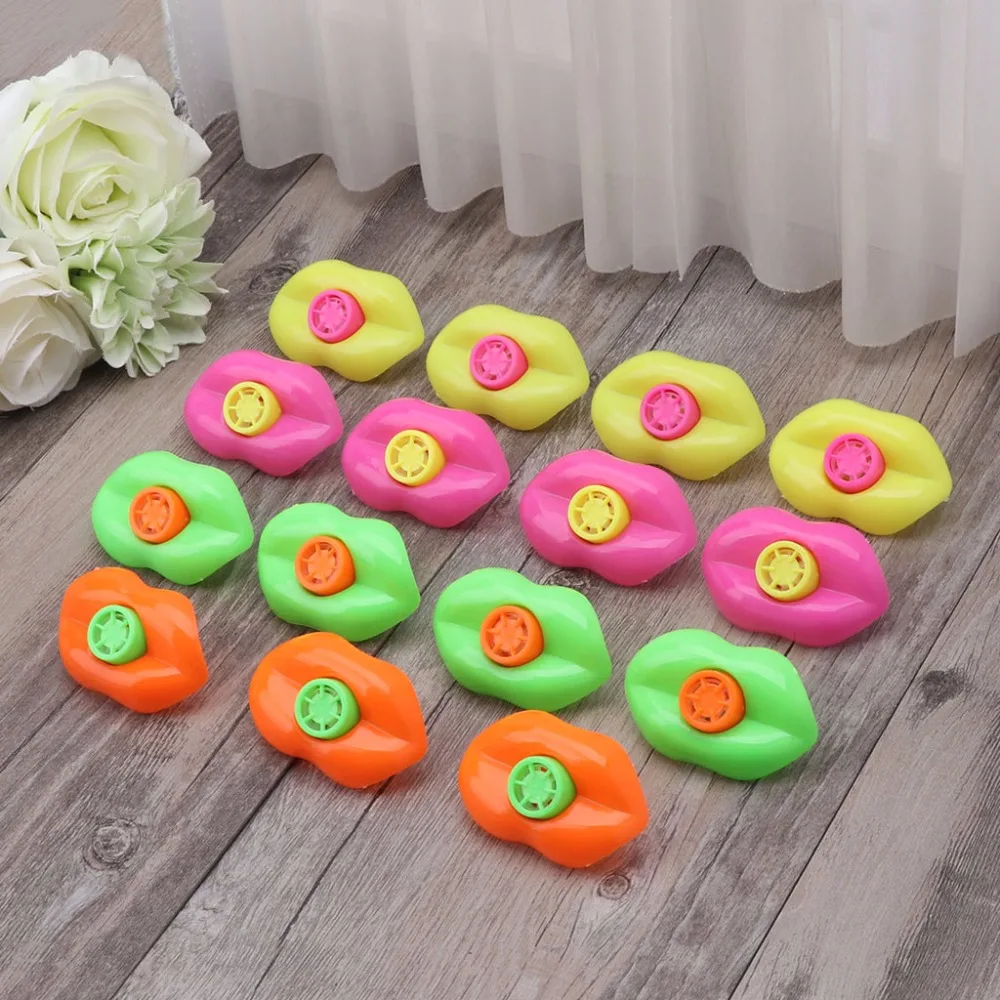 MOMOJIA 15pcs Mouth Lip Whistle Decoration Game Prize Party Toys Lucky Loot Kids Toy