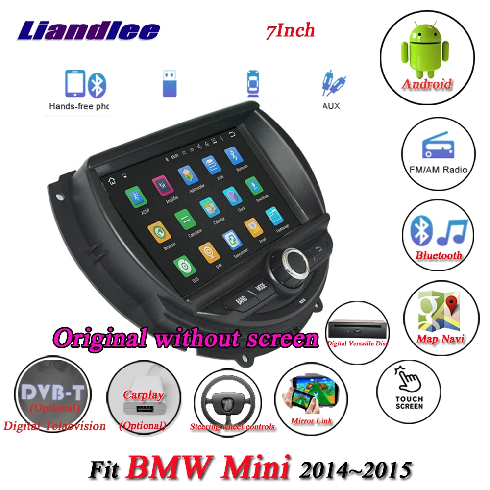 Perfect Liandlee Android System For BMW Mini Cooper 2014~2016 With AUX Stereo Radio TV BT DVD GPS Navi Navigation HD Screen Multimedia 2