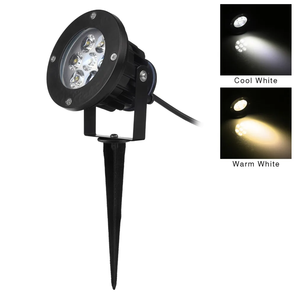 LED Lawn Lamp 7W Flood Light Spotlight Lamp with Spike Waterproof IP65 For Landscape Garden Light