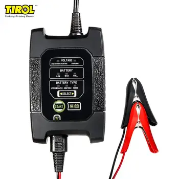 

TIROL Smart Battery Car Charger 6V /12V Battery and voltage Charger With Maintainer Waterproof Automatic Battery Tester T24952a