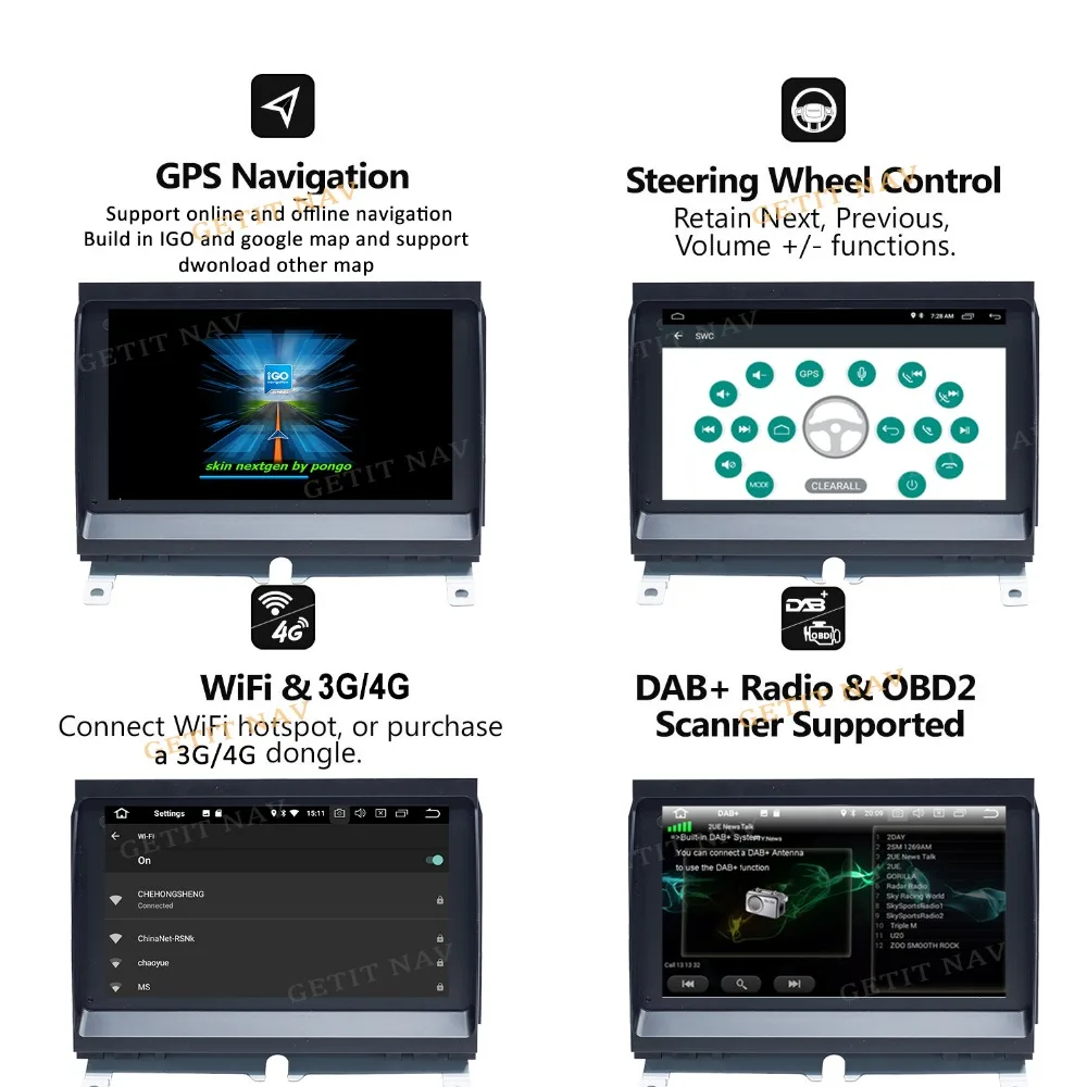 Discount 64GB Android 9 Car DVD Multimedia for Land Rover Discovery 3 LR3 L319 2004~2009 with Radio GPS Navigation Stereo WiFi BT,7