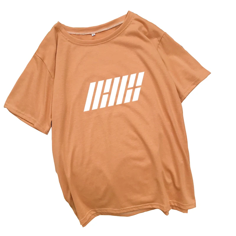 Kpop Tshirt Women Summer Korean IKON Letter Print Tee Shirt Femme Harajuku Casual Loose Tops Plus Size Streetwear Camiseta Mujer (3)