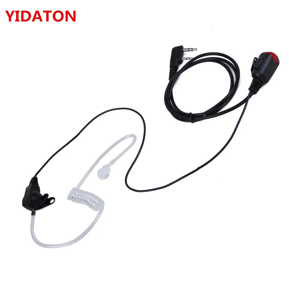 2 контакта гарнитура функция PTT с микрофоном Walkie Talkie Ear Covert Акустическая трубка