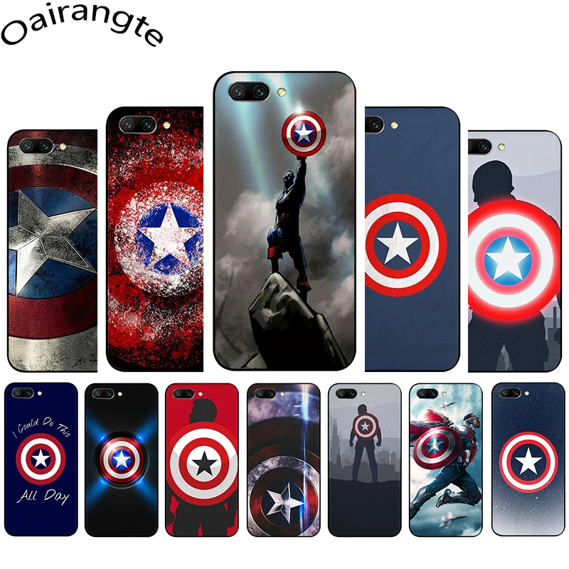 

Captain America Shield Marvel soft silicone phone cover for Huawei Honor 6A 7A Pro 7C 7X 8C 8X 8 9 10 Lite view 20 9X Pro