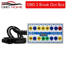 2020 obdii obd2 breakout box carro obd 2 quebrar para fora caixa detector de protocolo do carro auto pode testar caixa conector automotivo carro-detector