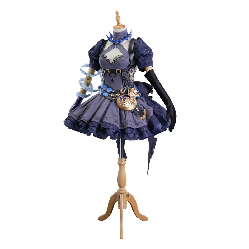Игра SINoALICE Лолита Алиса униформа косплей костюм + шея жилет ремень бант перчатки