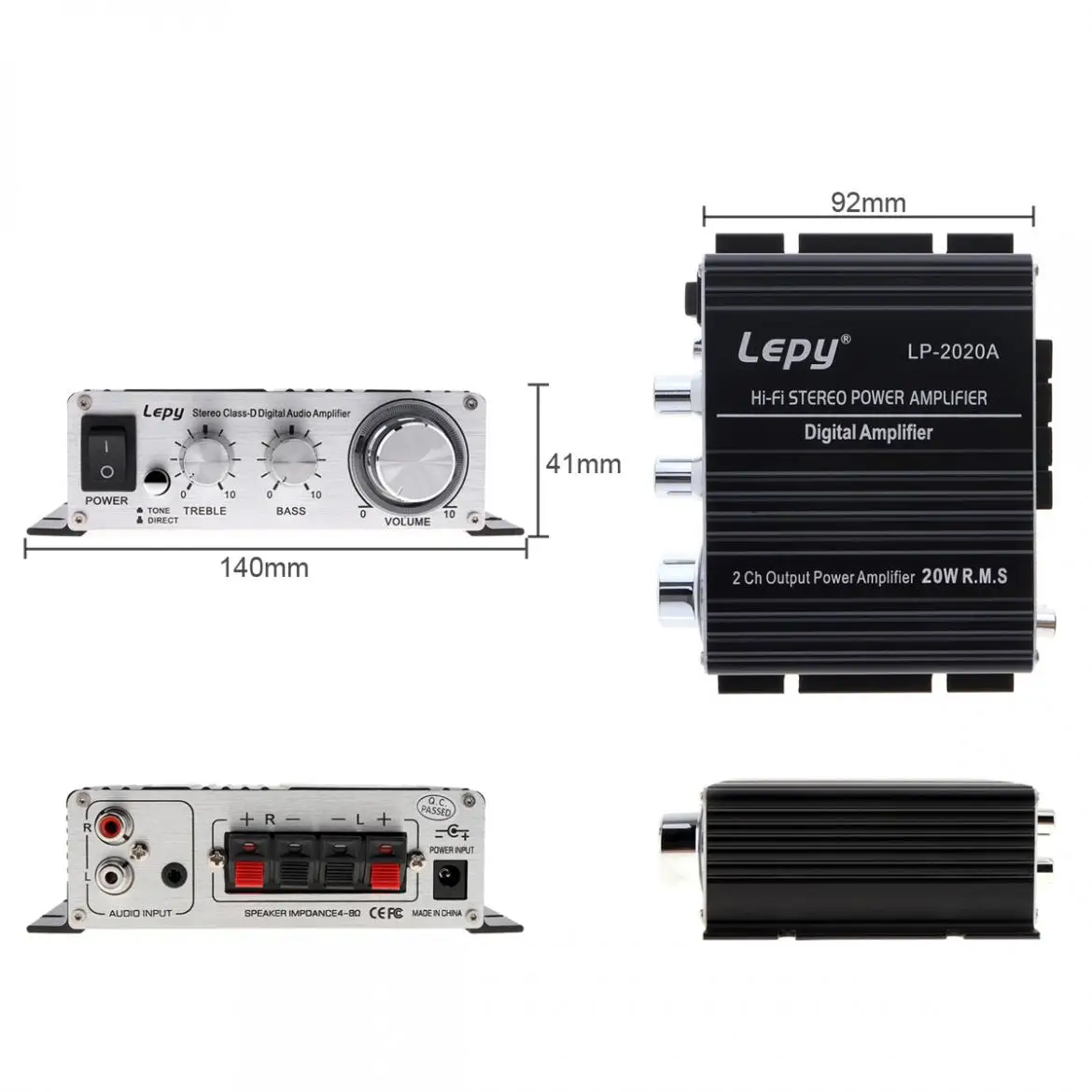 LP-2020A 20 Вт x 2 2CH стерео класса D цифровой аудио усилитель Hi-Fi стерео усилитель мощности с защитой от перегрузки по току