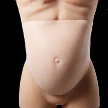 8-10 месяцев 4400 г Близнецы бежевый или белый цвет силиконовые поддельные живот Ложные Детские беременность поддельный животик реалистичный силиконовый живот жир