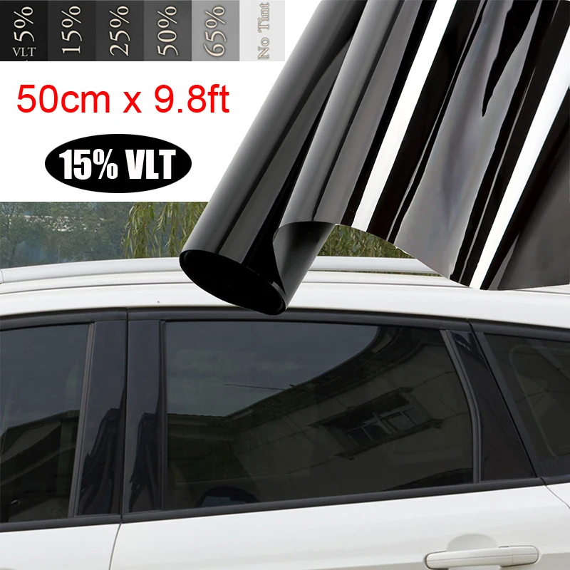 Транспортные средства/окна автомобиля Тонировочная пленка 15% черный для окна автомобиля стекло Солнцезащитная Пленка Наклейки