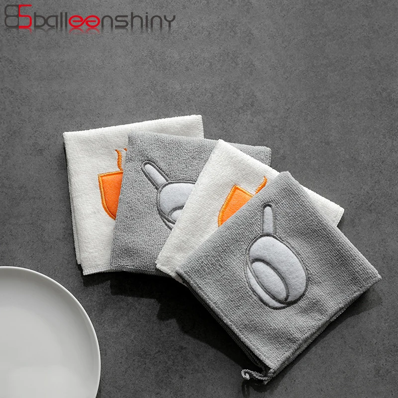 

BalleenShiny 1pc Dish Bowl Cleaning Cloth Water Absorb Kitchen Scouring Pad Cloth Nordic Style Household Cleaning Towel Rag