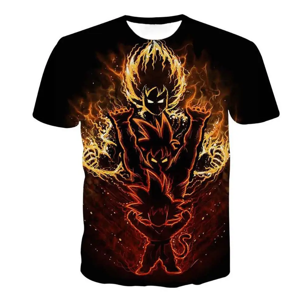 New Hot Dragon Ball Z Series Super Saiyan Son Goku Black Vegeta Battle Dragonball 3D Printed Men's T Shirt Summer Top Tees - Цвет: LE121