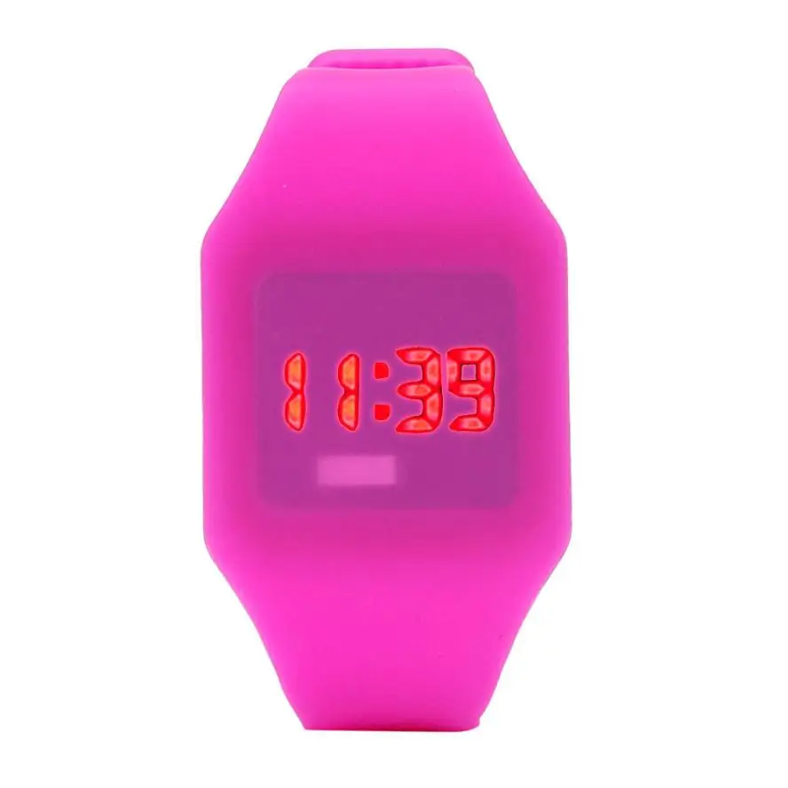 Горячая Распродажа Детские мужские и женские наручные часы силиконовые светодиодные часы спортивный браслет цифровые наручные часы B50 - Цвет: Red
