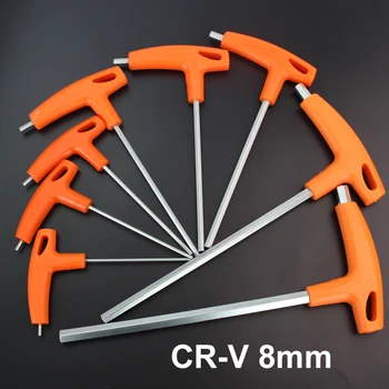 

1 PC/LOT 8mm hand tools hex key Chromium-vanadium Steel T type allen wrench BALL FLAT head allen hexagonal key