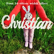 Персонализированные именные знаки деревянные буквы для отделка детской стены пользовательский ребенок имя знак табличка DIY или окрашенные Висячие Детские