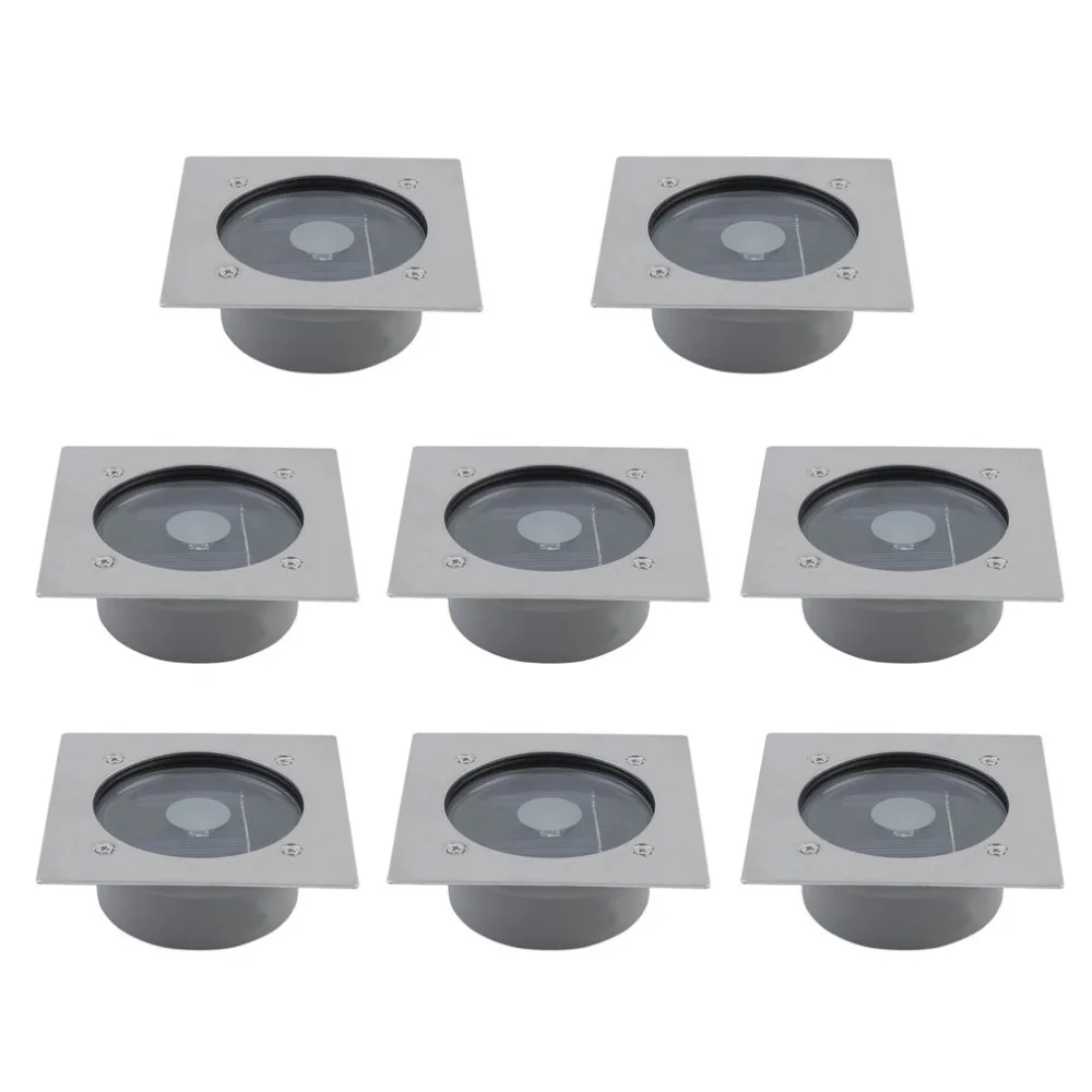 

ICOCO 8pcs/set Solar Powered LED Buried Ground Floor Light Underground Lights Outdoor Garden Yard Lawn Landscape Light Lamp