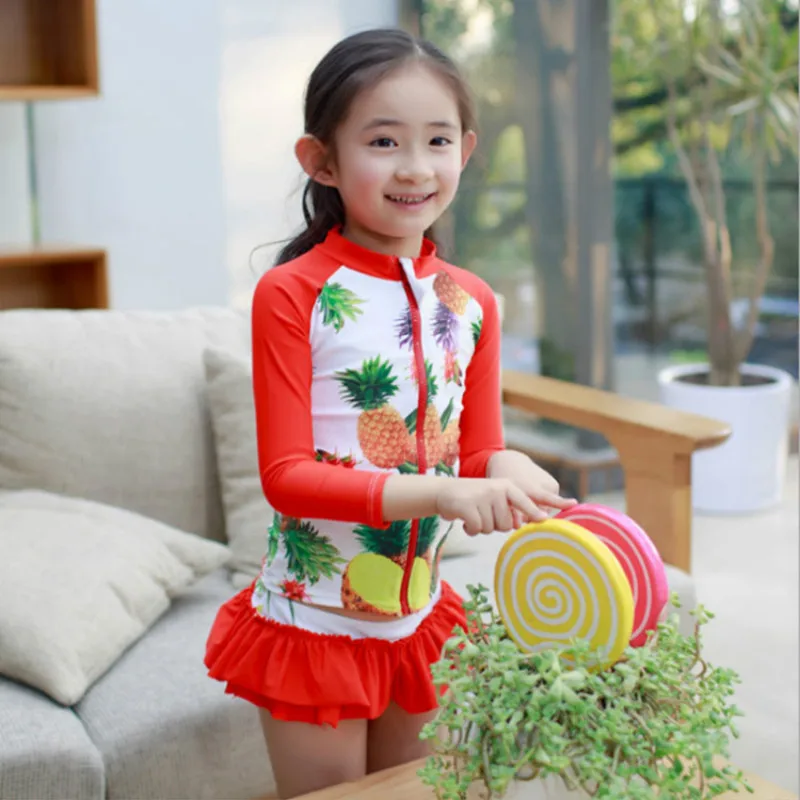 

Girls Swimsuits Children's Swimwear Ballet Girls Swimming Overalls Cartoon Kids Beachwear Baby Rash Guard Bathing Suit 17 Colors