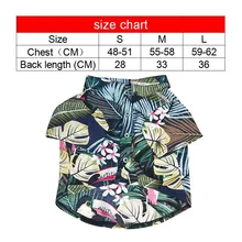 Летняя хлопковая гавайская рубашка для домашних животных, рубашка с короткими рукавами для щенков, одежда для собак