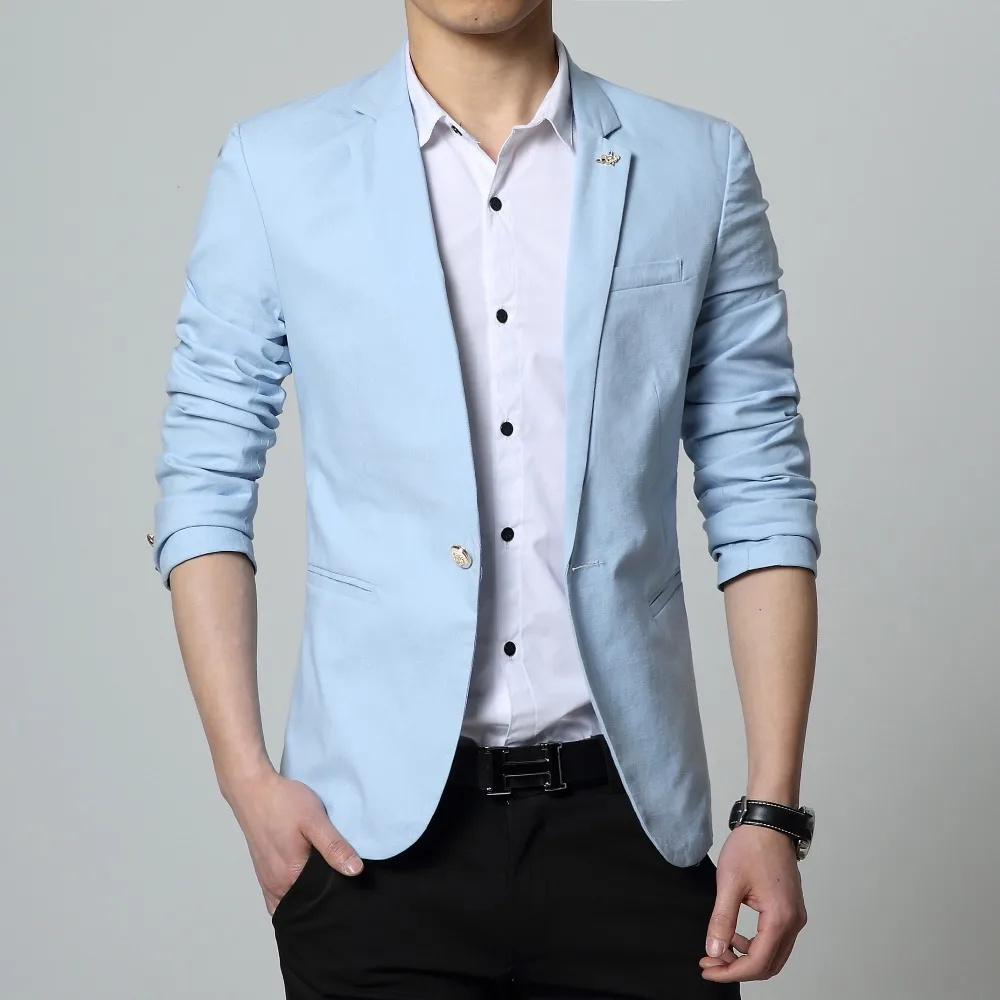 2015 Fashion Style Slim Fit Mens Casual Suit Solid Mens Blazers Jacket ...