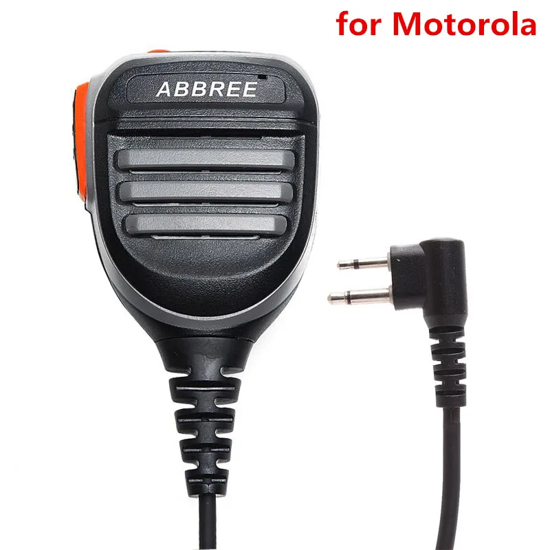 

ABBRRE 2 Pin Handheld Speaker Mic Microphone for Motorola Radio GP300 GP88 GP88S GP2000 GP68 CP040 CP200 P450 for HYT Walkie Tal