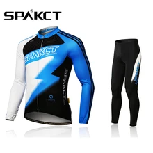 New Spakct Spandex Men Long Sleeve Bike Cycling Anti-Sweet Jersey Jacket+Pants Suit Sets Quick Dry Breathable Bicycle Sportswear
