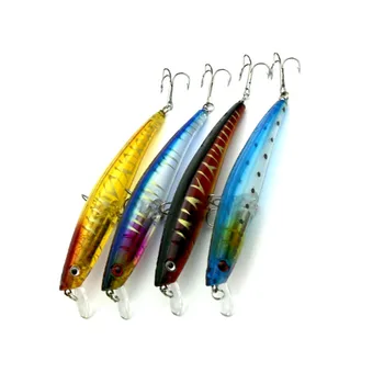 

HENGJIA 50pcs 11.5cm11.2g plastic Long Minnow fishing baits hard Swimbaits trout bass fishing lures isca pesca fishing tackles