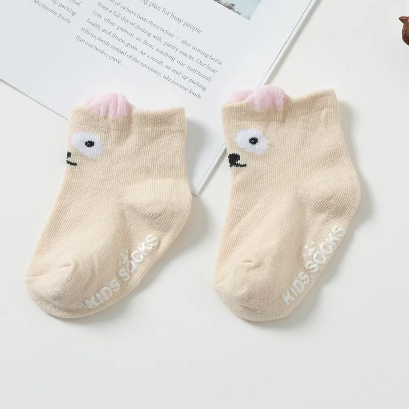 Baby Boys Girls Infant Cotton Cartoon Pattern Socks Warm Anti Slip Floor Socks Leg Warmer - Цвет: M