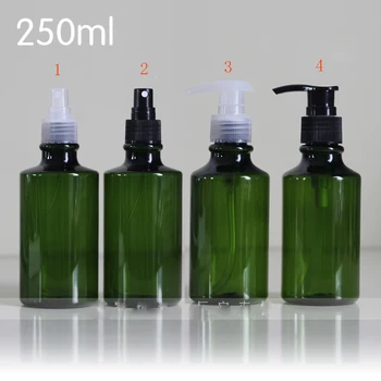 

(30pcs)250ml empty green emulsion pump bottle Shampoo, Plastic Perfume spray bottle cosmetic packing bottle