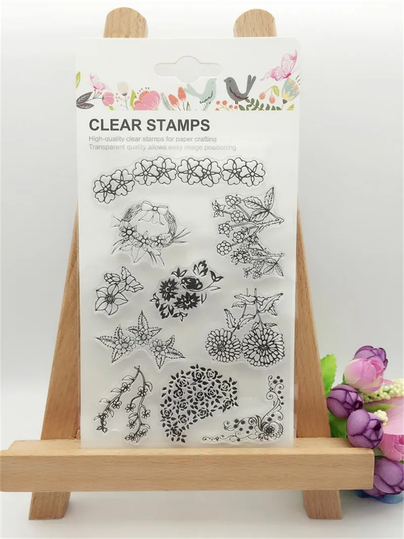 

all kinds of flowers design for Transparent Clear Stamp DIY Silicone Seals Scrapbooking Photo Album craft LL-062
