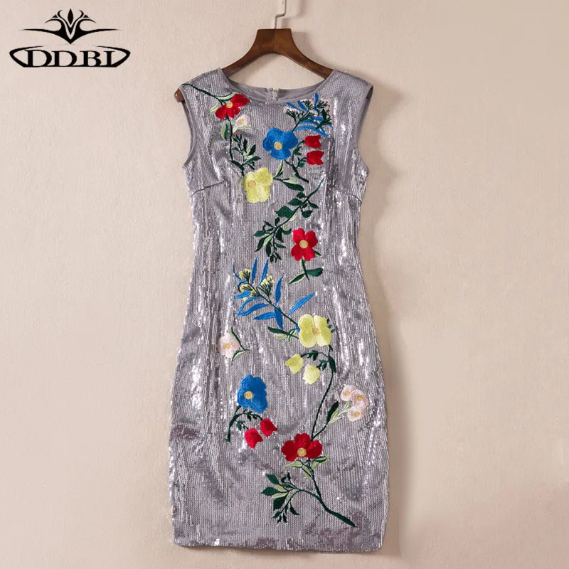 high quality summer dress sequined tight dress silver dresses for ladies 180503