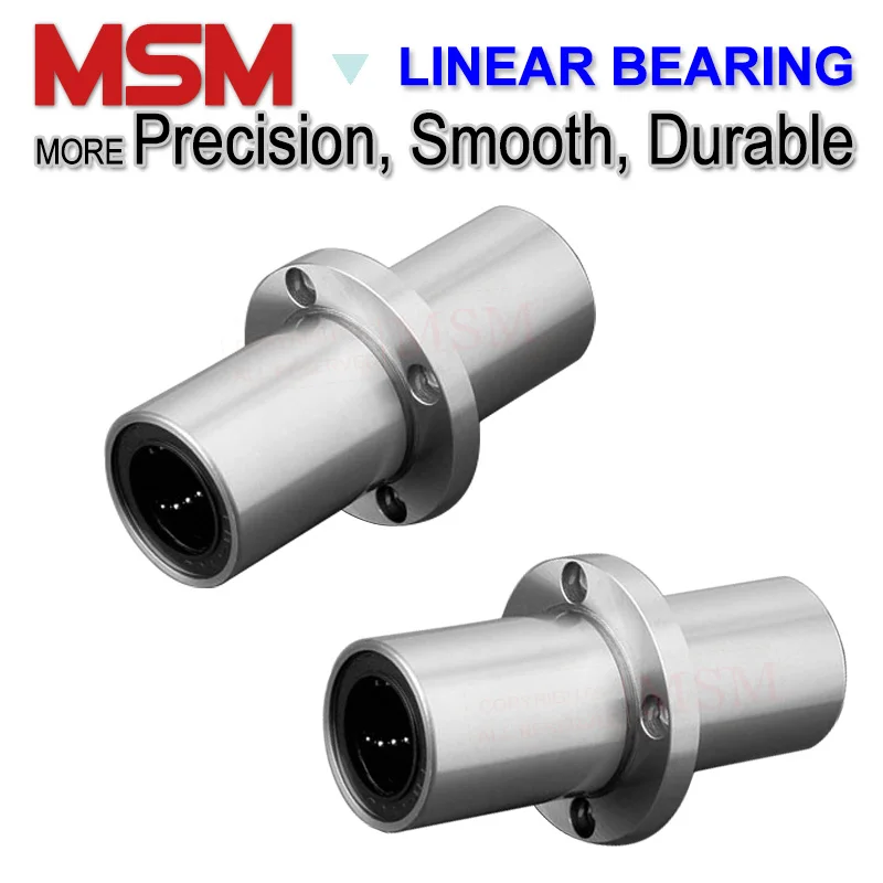 

MSM 8pcs/lot LMFM16LUU middle round flange 16mm linear bearing 16mm linear motion bearing LMFC16LUU for cnc automation parts