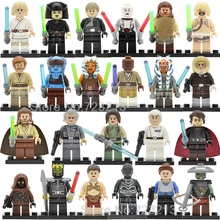 Single sale Star Wars Embo Luke Jawa Figure Unduli Yularen Qui-gon Jinn Ahsoka Tano Death Star Droid Building Blocks Model Toys