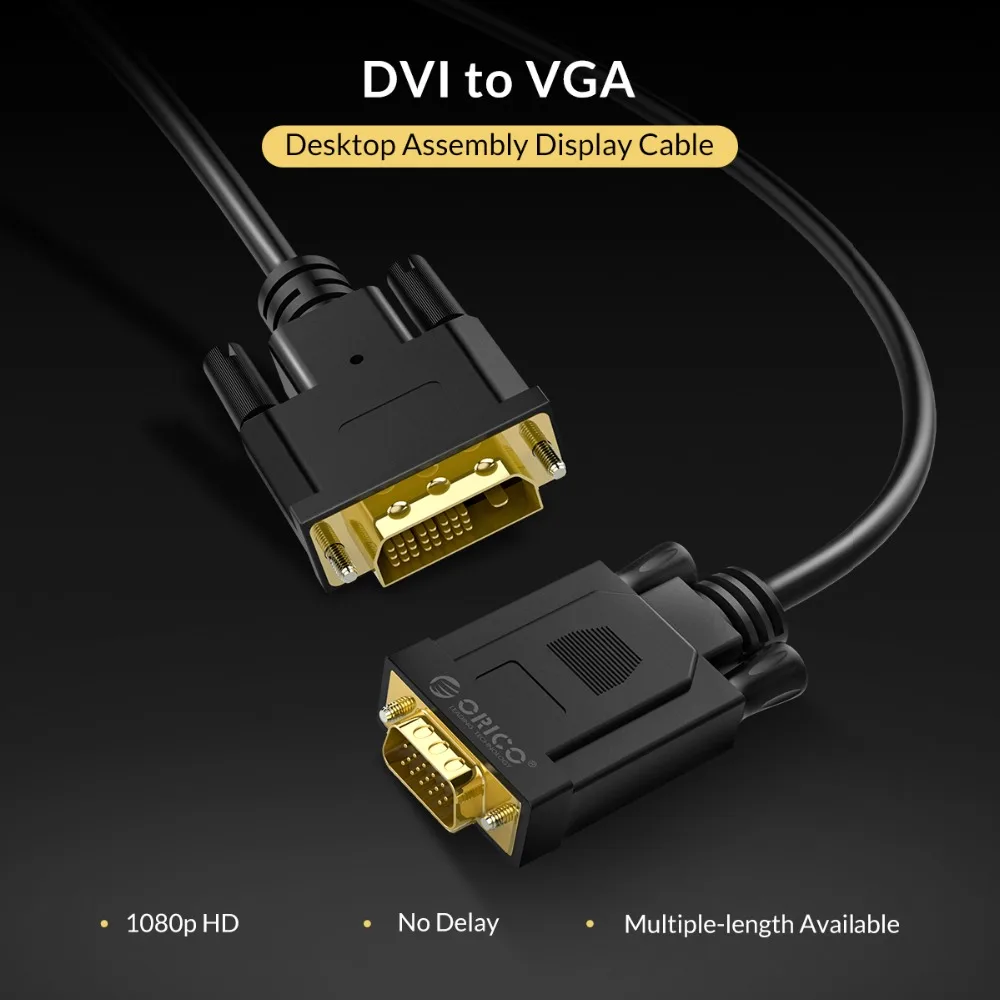 Настольный дисплей ORICO DVI в VGA 1080P 60 Гц видео 1/2/3/5 м расширение кабель Мама папа для