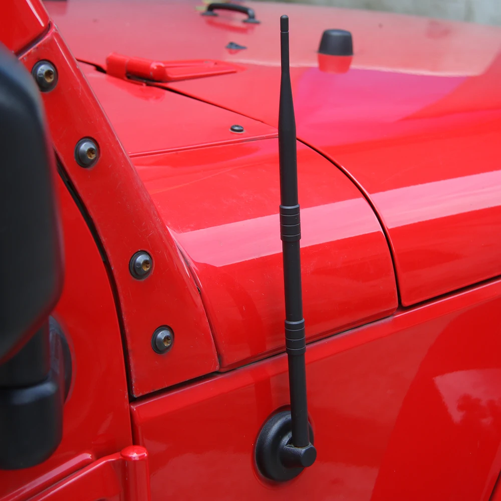 

HANGUP Car Exterior Auto FM AM Radio Signal Metal Antenna Decoration Accessories for Jeep Wrangler Car Styling